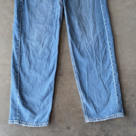 American Eagle Strigid Super High Rise Baggy Straight Jeans size 2 - Picture 4 of 8